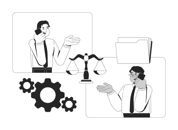 Legal advice over phone call  Illustration