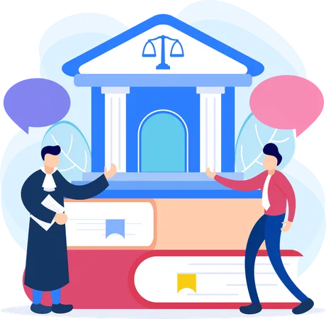 Illustration Vector Graphic Cartoon Character Of Law And Justice Illustration