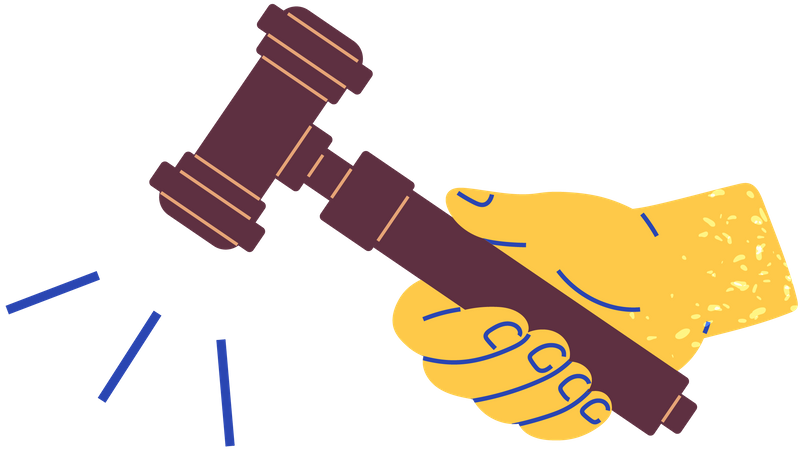Legal court gavel Illustration