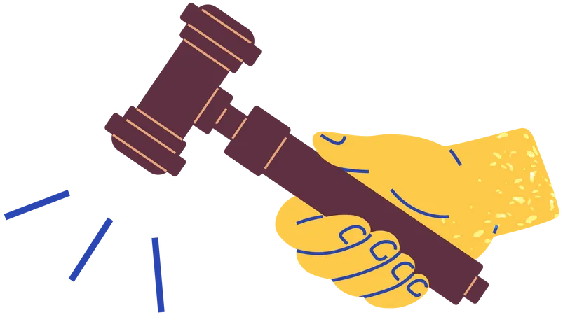 Legal court gavel Illustration