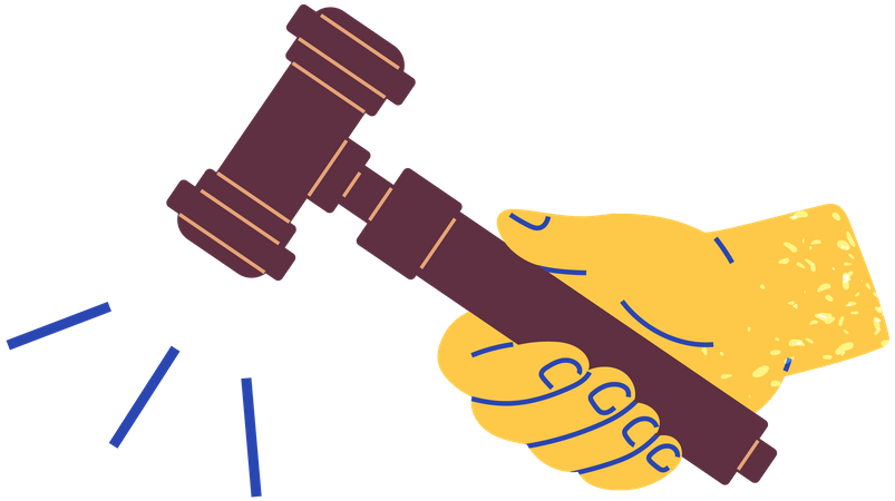 Legal court gavel  Illustration