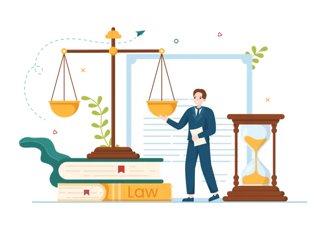 Legal court lawyer Illustration