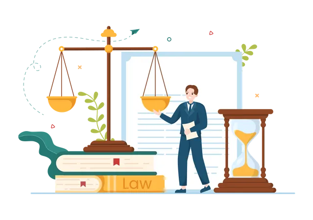 Legal court lawyer  Illustration