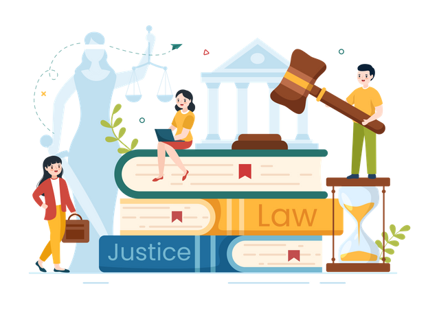Legal firm group Illustration