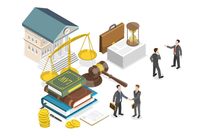 Legal Justice Service Illustration