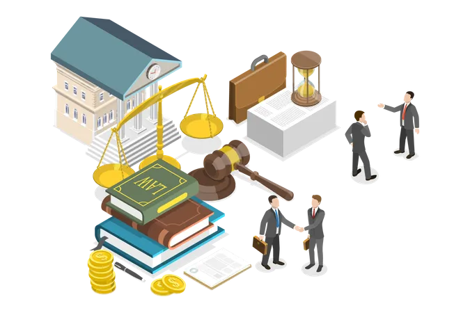 Legal Justice Service Illustration