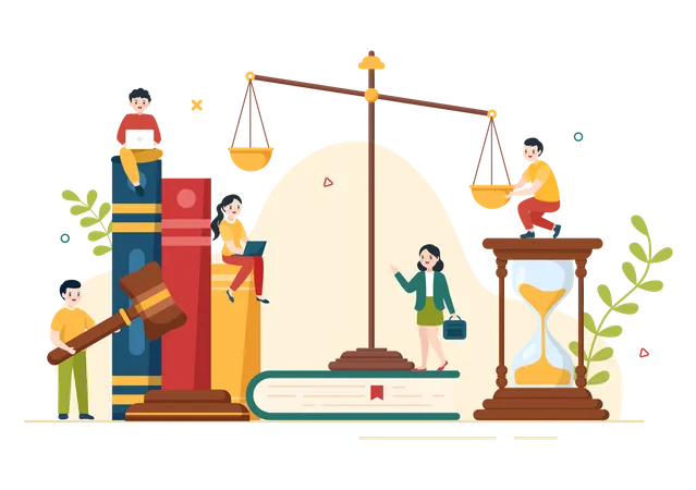 Legal law binding businesses Illustration