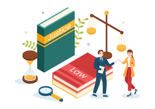 Legal law books Illustration