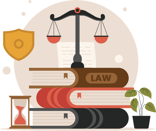 Legal law service  Illustration