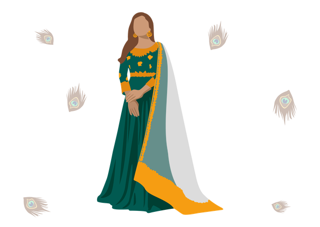 Lehenga de mariée  Illustration