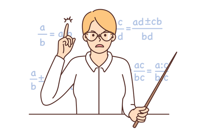 Lehrer unterricht mathematik  Illustration