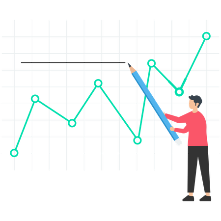 Wichtigster Leistungsindikator für Verbesserungen  Illustration