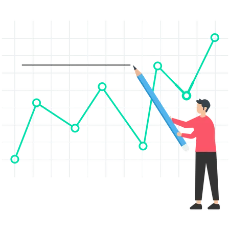 Wichtigster Leistungsindikator für Verbesserungen  Illustration