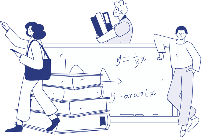 Leitor de livros estudantis  Ilustração