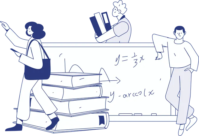 Leitor de livros estudantis  Ilustração