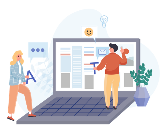 Leitor de notícias on-line  Illustration
