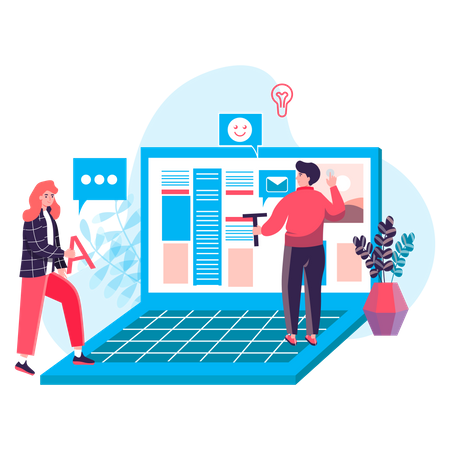 Leitor de notícias on-line  Illustration