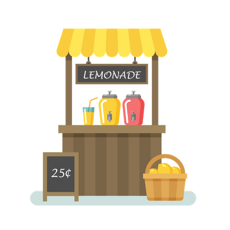 Lemonade stand Illustration
