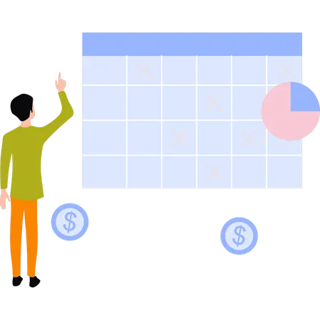 L'employé discute du marché de la cryptographie  Illustration