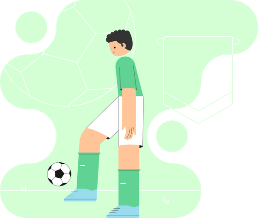 Jogador de futebol lendário  Ilustração