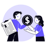 illustration for lending money