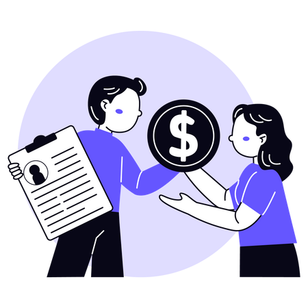 Lending Money  Illustration