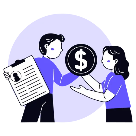 Lending Money  Illustration