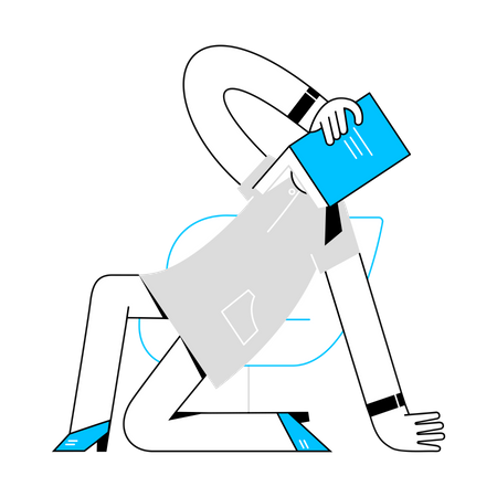 Lendo um livro  Ilustração