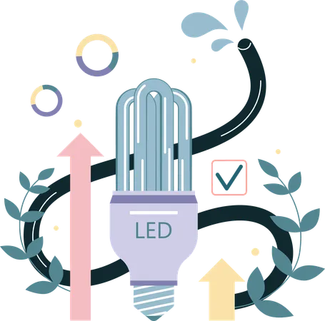 L'énergie verte est utilisée dans l'ampoule  Illustration