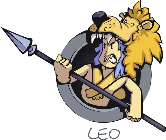 Leo zodiac sign  Illustration