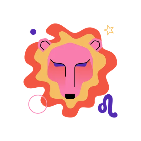 Leo Zodiac Sign  Illustration