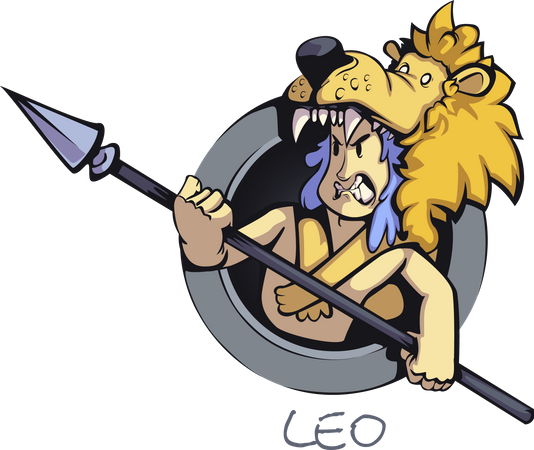 Leo zodiac sign  Illustration