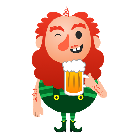 Leprechaun Character  Illustration