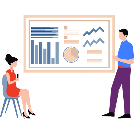 L'équipe effectue une analyse Web  Illustration