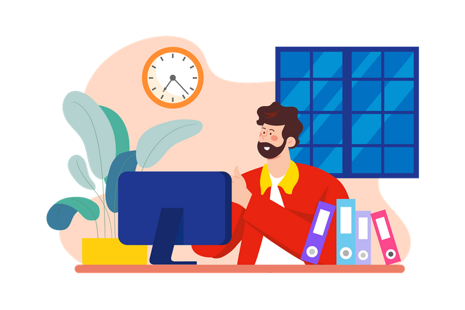 Les demandeurs d'emploi commencent à travailler dans l'entreprise  Illustration