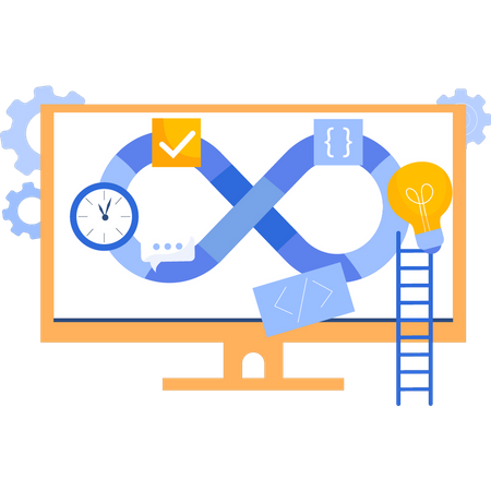 Les détails du produit sont sur le moniteur  Illustration