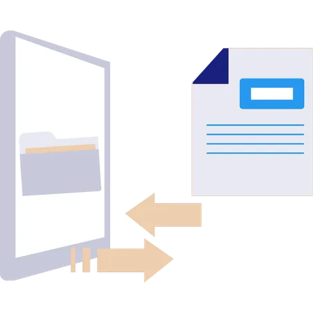 Les données du dossier sont converties en fichier  Illustration