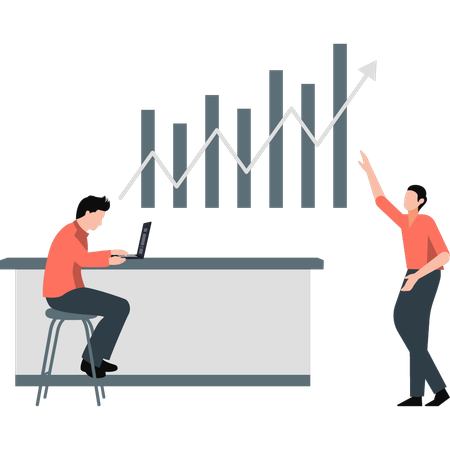 Les employés masculins font croître leur chiffre d'affaires  Illustration