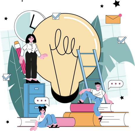 Les employés ont des solutions d'affaires  Illustration
