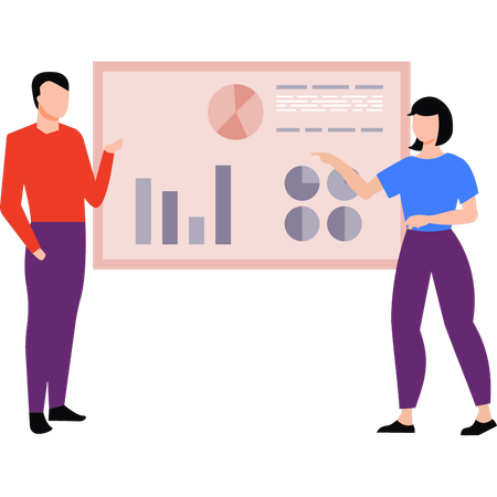 Les employés parlent d'analyse  Illustration