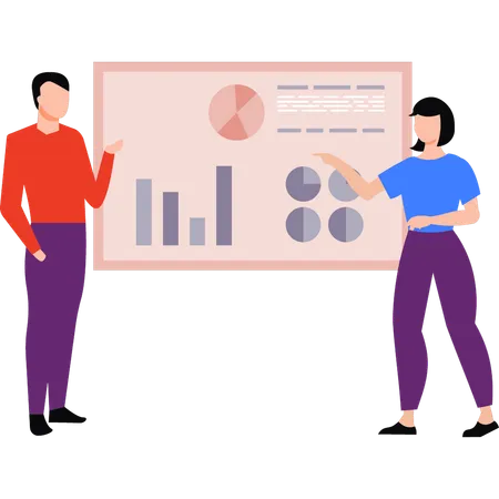 Les employés parlent d'analyse  Illustration