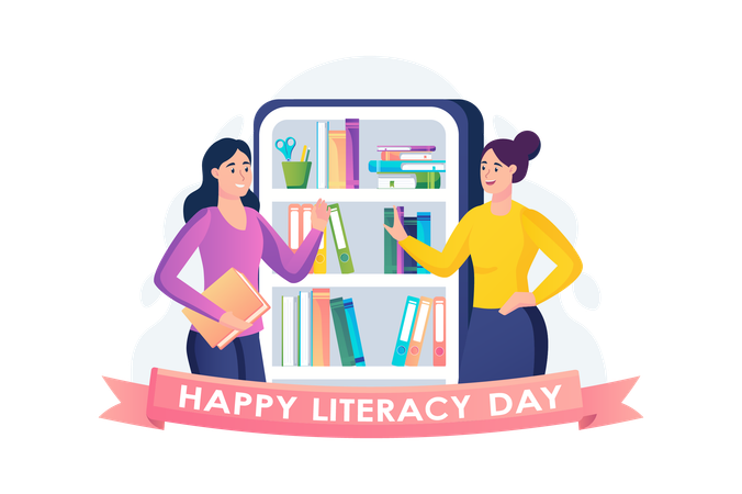 Les enseignants discutent de la prochaine célébration de la Journée du livre et de la littérature  Illustration