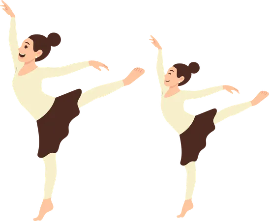 Les élèves participent à un concours de danse  Illustration