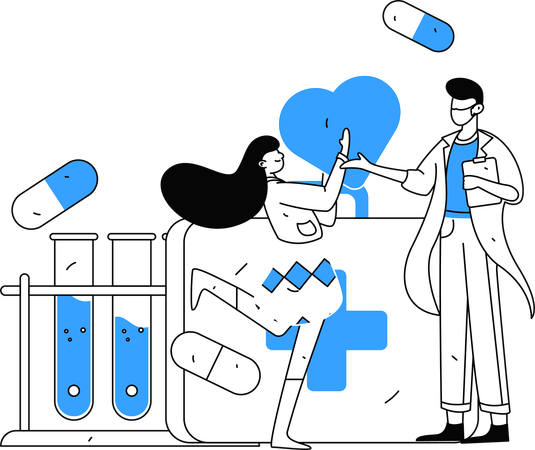 Les étudiants réalisent des expériences en laboratoire  Illustration