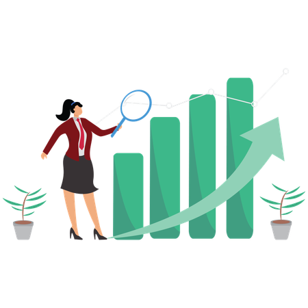 Les femmes d'affaires analysent le marketing pour trouver des idées de planification d'entreprise  Illustration