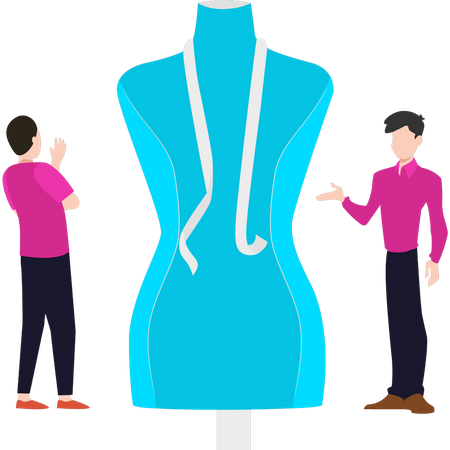 Les garçons parlent de vêtements  Illustration