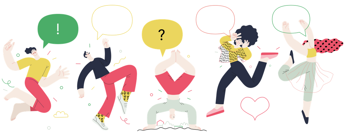 Les gens célèbrent ensemble  Illustration