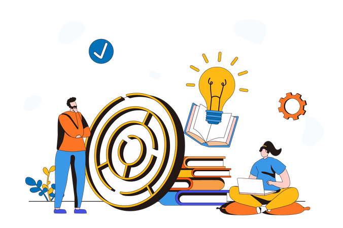 Les gens d'affaires trouvent une solution  Illustration