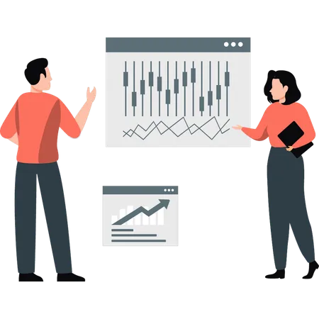 Les gens parlent de trading en bourse  Illustration