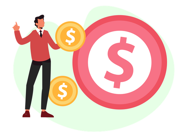 Les hommes d'affaires gèrent leurs finances intelligemment  Illustration